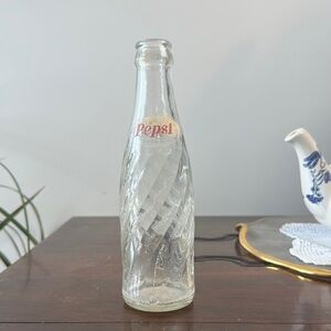 Vintage Pepsi Glass Soda Bottle Collectible Bottle Circa 1950s 12 Ounce